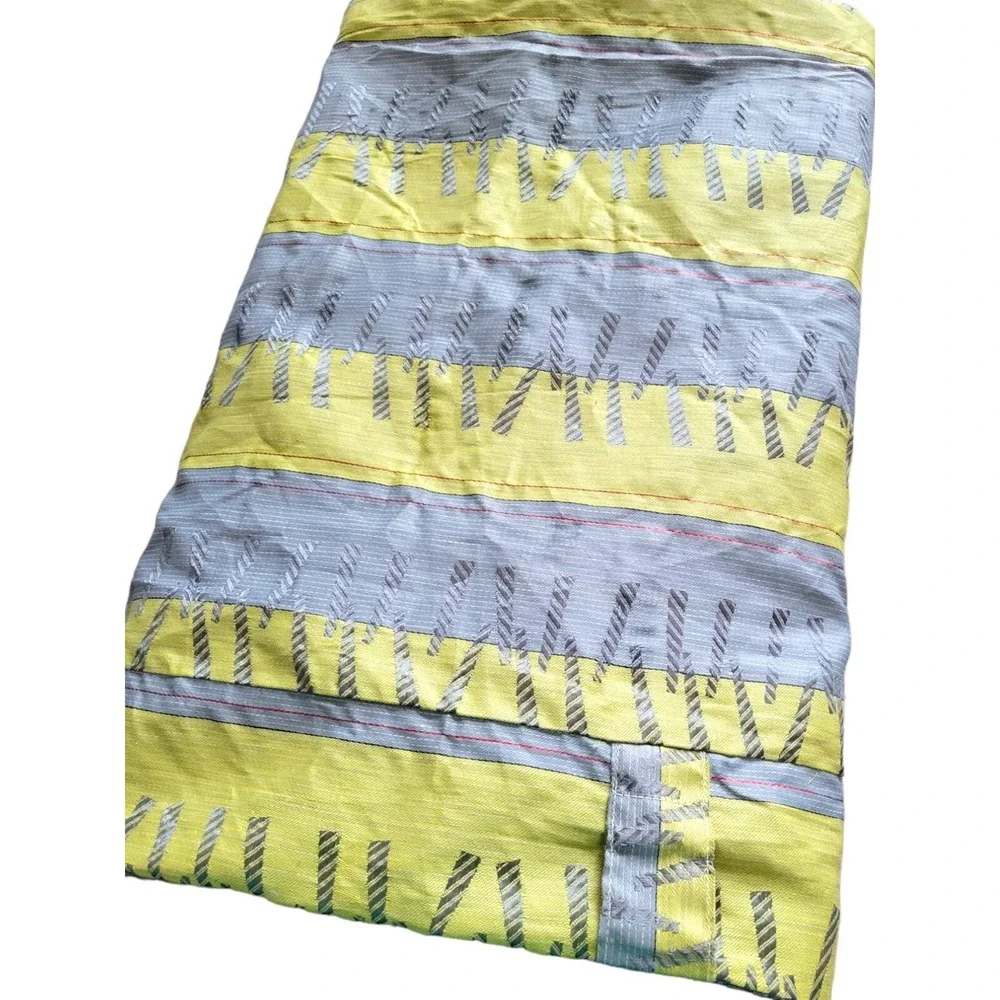 Vintage Mcm Mattress Ticking Cover‎ New Old Stock Abstract Yellow Stripe